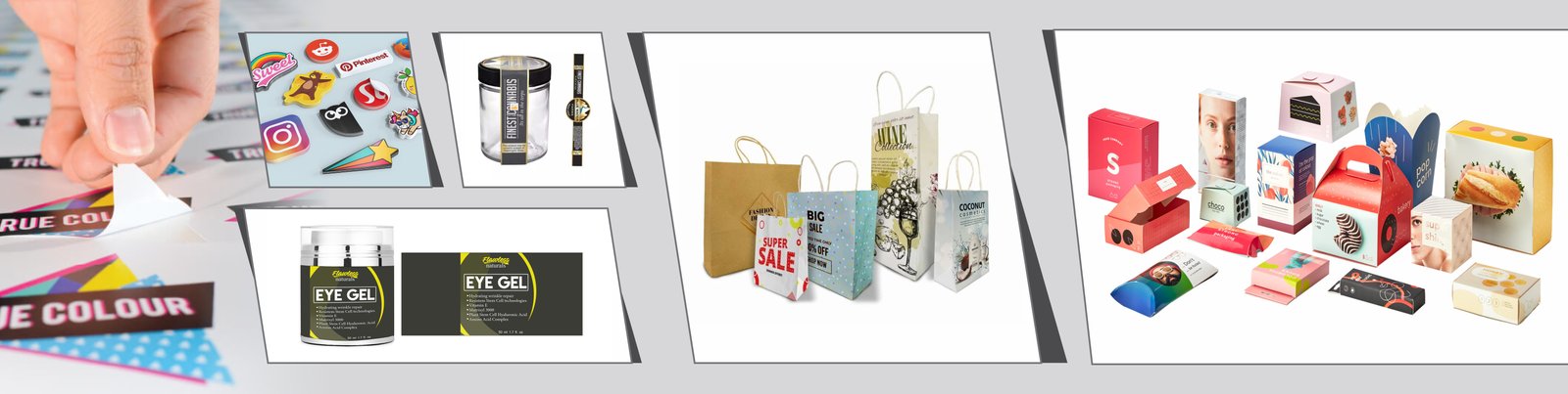 Stickers, Labels, Packaging & Bags Banner
