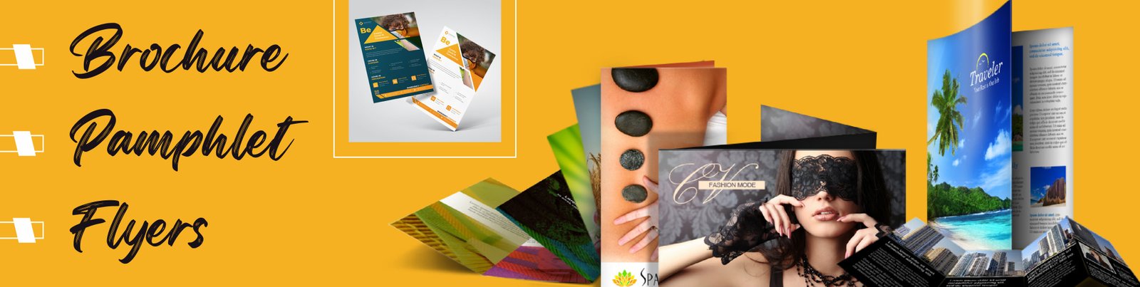 Brochures, pamphlets and Flyers Banner